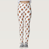 Wow Omg Retro Comic Strip Typografie Leggings (Vorderseite)