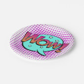 Wow Party Pappteller (Schrägansicht)