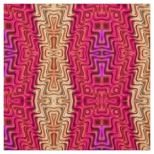 WOW! Pink Coral Gold Hübsch 3D Stoff (Muster)