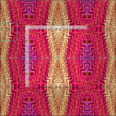 WOW! Pink Coral Gold Hübsch 3D Stoff (Kachel)