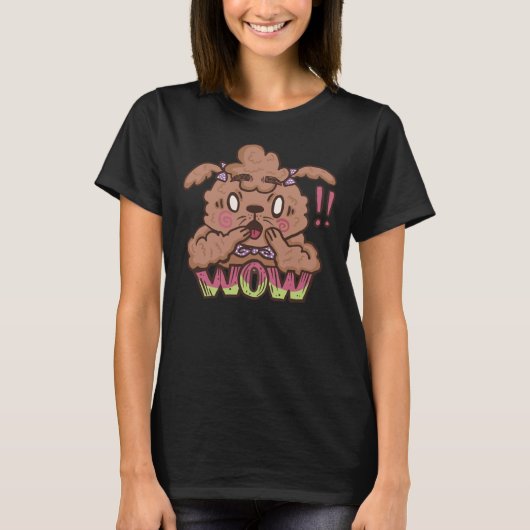 Wow Poodle T-Shirt (Vorderseite)