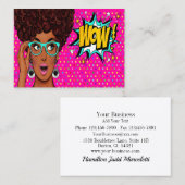 WOW Pop Art Business Card Visitenkarte (Vorne/Hinten)