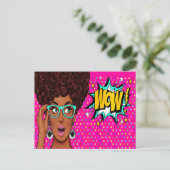 WOW Pop Art Postcard Postkarte (Stehend Vorderseite)
