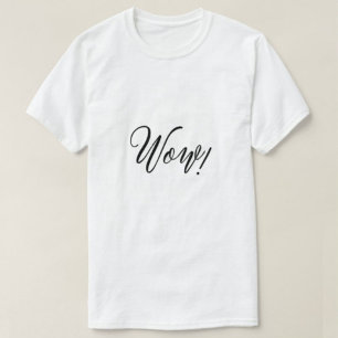 Wow Printed Modern White   Herrenhemden   T-Shirt