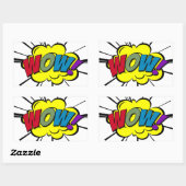 WOW! RECHTECKIGER AUFKLEBER (Blatt)