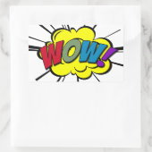 WOW! RECHTECKIGER AUFKLEBER (Tasche)