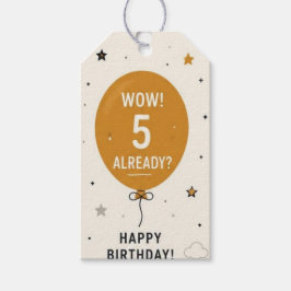 Wow! Schon 5? Geburtstagsgeschenk-Anhänger Geschenkanhänger