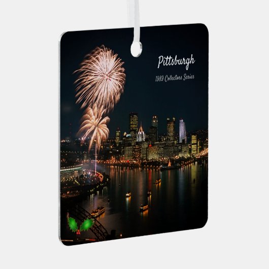 WOW- Seltene Kollektoren von Pittsburgh 1989 Ornament Aus Metall (Vorderseite Rechts)