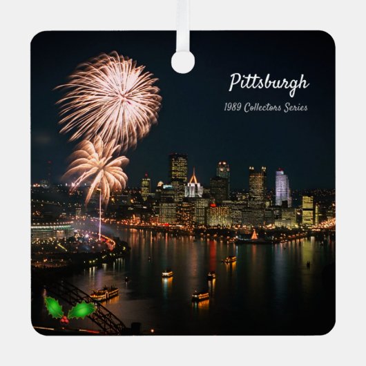 WOW- Seltene Kollektoren von Pittsburgh 1989 Ornament Aus Metall (Vorderseite)
