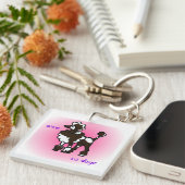 Wow so Poodle-Schlüsselanhänger Schlüsselanhänger (Vorderseite rechts)