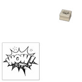 WOW! Vintages Comic Buch Steampunk Pop Kunst Gummistempel (Stempel)