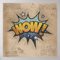 WOW! Vintages Comic Buch Steampunk Pop Kunst