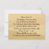 Wow! Western-Party Einladungen (Rückseite)