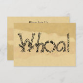 Wow! Western-Party Einladungen (Vorne/Hinten)