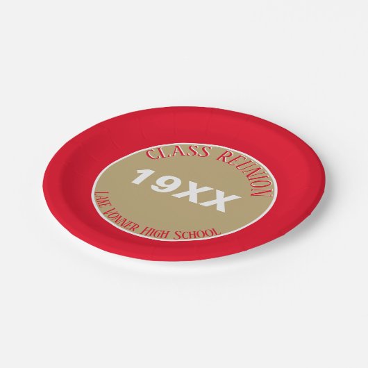 Wow! Wiedersehen-Party Pappteller (Schrägansicht)