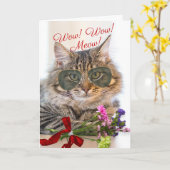 Wow Wow Meow Valentine's Day for Husband Karte (Gelbe Blume)