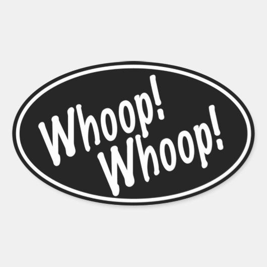 Wow! Wow! Ovaler Aufkleber (Vorderseite)