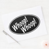 Wow! Wow! Ovaler Aufkleber (Umschlag)