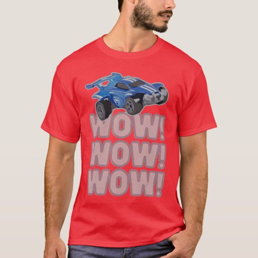 Wow Wow Wow Rocket Soccer Spiel Geschenk T-Shirt (Vorderseite)