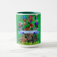 Wow Würstchen Familienbaum 2 Ton Kaffee Tasse