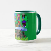 Wow Würstchen Familienbaum 2 Ton Kaffee Tasse (VorderseiteRechts)