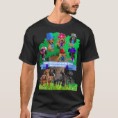 Wow Würstchen Familienbaum Black Tee Shirt Männer/ (Vorderseite)