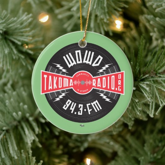 WOWW Bangham Logo Keramik Ornament (Baum)