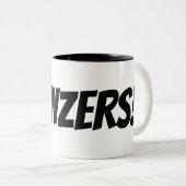 Wowzers lustige Comictypographie-Kaffee-Tasse Zweifarbige Tasse (VorderseiteRechts)
