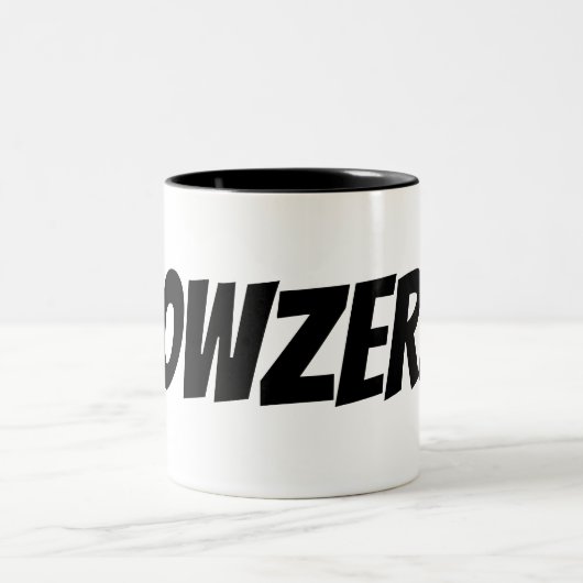 Wowzers lustige Comictypographie-Kaffee-Tasse Zweifarbige Tasse (Mittel)