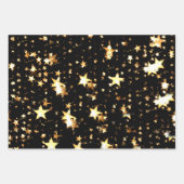 WP | Name (3) Black Gold 19x29 Wrapping Paper Geschenkpapier Set (Vorderseite 3)