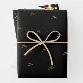 WP | Name (3) Black Gold 19x29 Wrapping Paper Geschenkpapier Set (Beispiel)