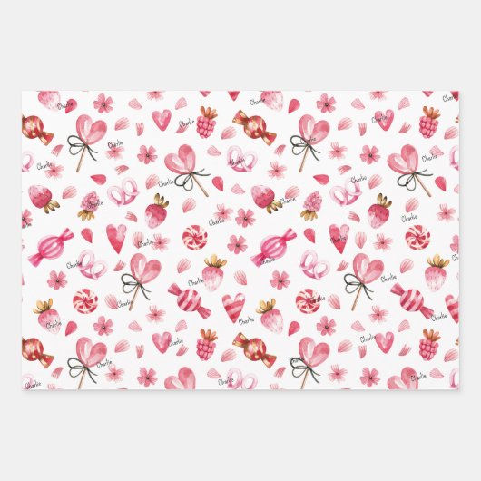 WP | Namen 3 Abpackpapierblätter Geschenkpapier Set (Vorderseite 3)