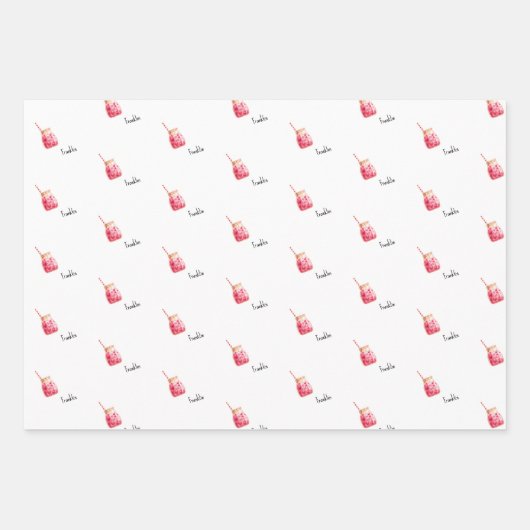 WP | Namen 3 Abpackpapierblätter Geschenkpapier Set (Vorderseite 2)