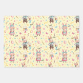 WP-Namen | 3-Blatt 19x29 Ostermuster Geschenkpapier Set (Vorderseite 3)