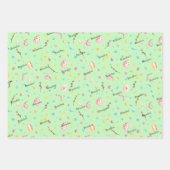 WP-Namen | 3-Blatt 19x29 Ostermuster Geschenkpapier Set (Vorderseite)