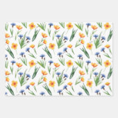 WP | Namen, 3 farbige 19x29 Blumenbezeichnungen Geschenkpapier Set (Vorderseite 3)