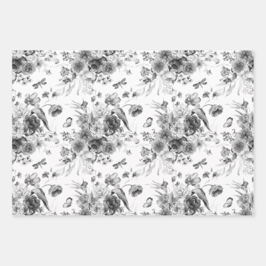 WP | Sm Print, Dutch Still Life Floral Art, (3) Geschenkpapier Set (Vorderseite 2)