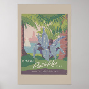 WPA930s Entdecken Sie Puerto Rico USA Vintage Kari Poster