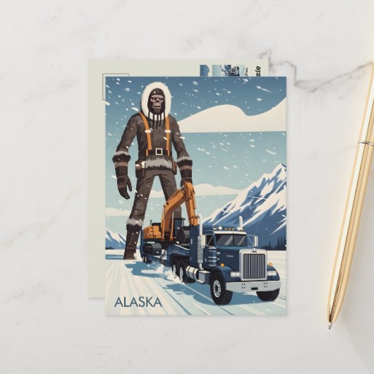 WPA Alaska Postkarte (Vorderseite/Rückseite Beispiel)