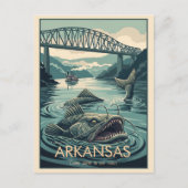 WPA Arkansas White River Postkarte (Vorderseite)