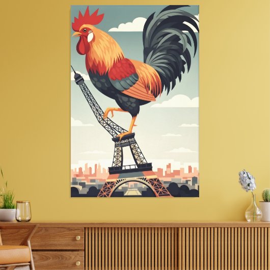 WPA art themed Paris poster Leinwanddruck (Insitu (Wohnzimmer))