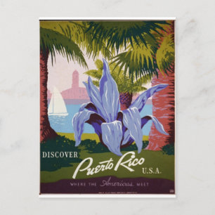 WPA - Besuch von Puerto Rico Postkarte