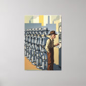 WPA Inspired AI Workers Leinwanddruck (Vorderseite)