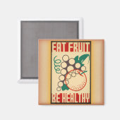 WPA isst Obst / Sei gesund Magnet (Vorderseite/Rückseite)
