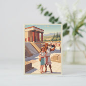 WPA Kreta-Thema Postkarte (Stehend Vorderseite)