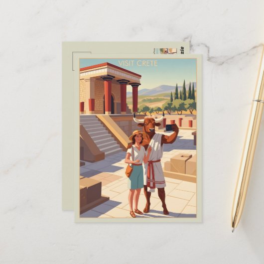WPA Kreta-Thema Postkarte (Vorderseite/Rückseite Beispiel)