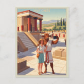 WPA Kreta-Thema Postkarte (Vorderseite)