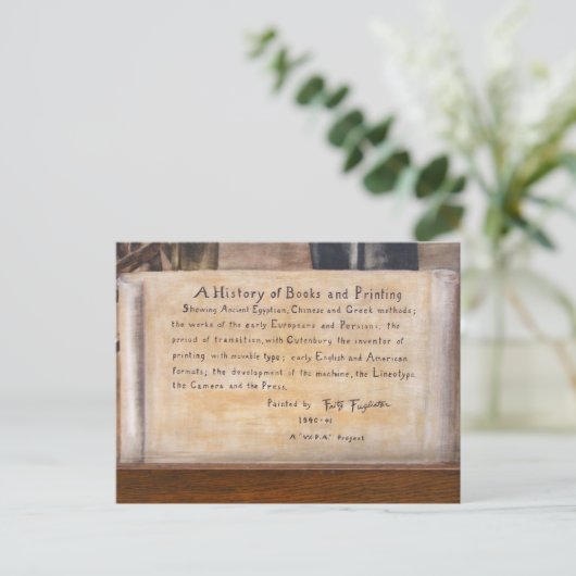 WPA Murals 1 ~ Postkarte (Stehend Vorderseite)