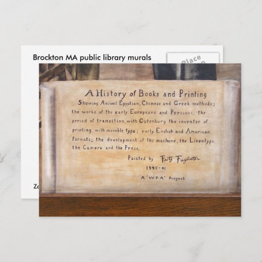 WPA Murals 1 ~ Postkarte (Vorne/Hinten)
