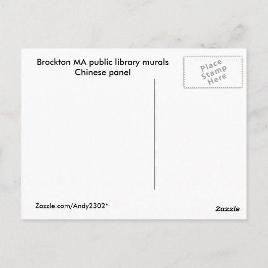 WPA Murals 3 ~ Postkarte (Rückseite)